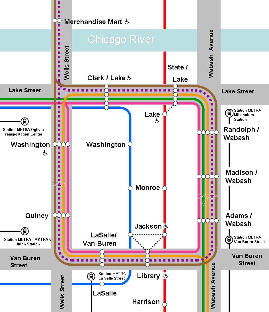 ஆரஞ்சு நிற கோடு வரைபடம் Chicago