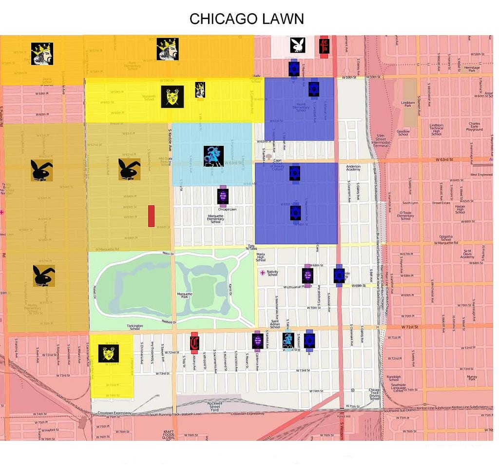 கும்பல் வரைபடம் Chicago