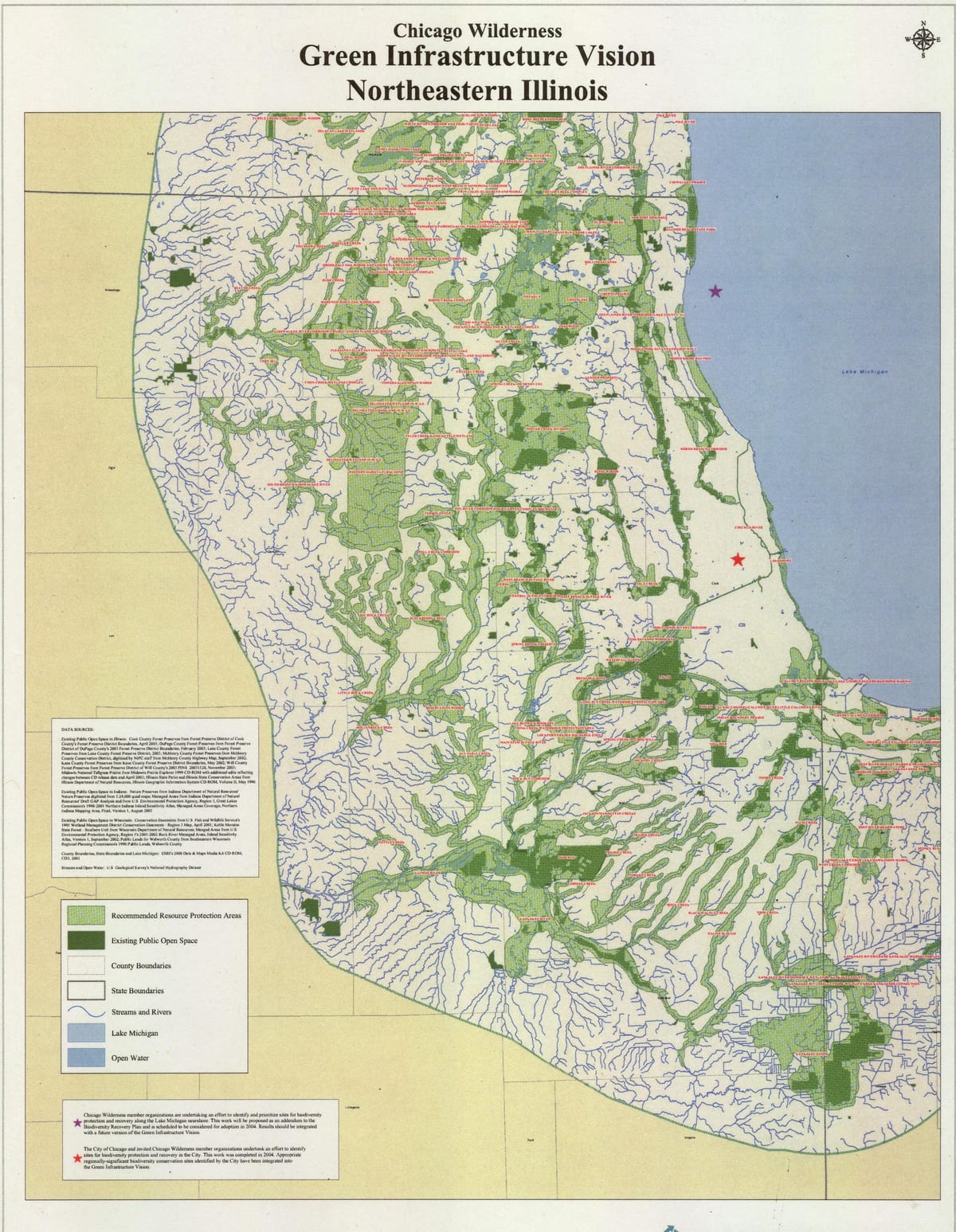 வரைபடம் சிகாகோ பூங்காக்கள்
