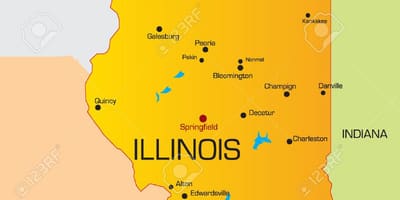 Chicago மாநில வரைபடம்