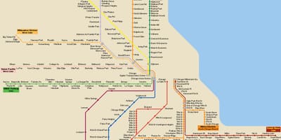 சிகாகோ பொதுப் போக்குவரத்து வரைபடம்